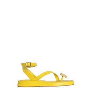 GIA BORGHINI Flat Sandals with Toe Ring Detail Women YELLOW